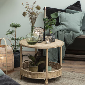 Rattan Side Table With Shelf, 3 of 4
