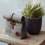 Waxed Cotton Roll Down Ditty Wash Bag, thumbnail 3 of 5