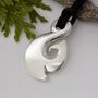 Maori Sterling Silver Fish Hook Necklace, thumbnail 1 of 6