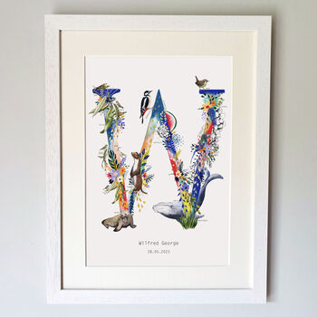 Personalised T To Z Bright Wildlife Letter Print, 10 of 12