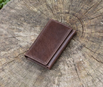 Personalised Luxury Brown Leather Key Holder Wallet Gift Boxed, 2 of 4