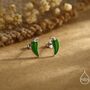 Sterling Silver Enamel Chilli Pepper Stud Earrings, thumbnail 1 of 12