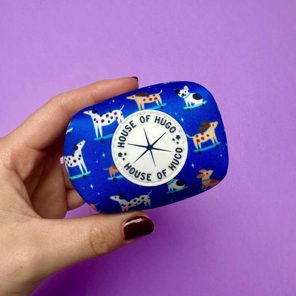 Skateboarding Dogs Waste Bag Holder Poo Bag Dispenser, 1 of 5