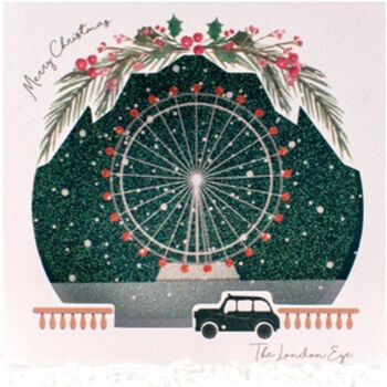 London Eye Sparkling Pop Up Christmas Card, 2 of 4