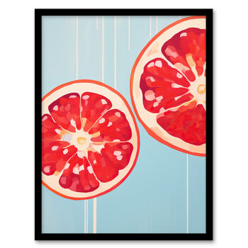 Juicy Red Pomegranate Bright Kitchen Wall Art Print, 5 of 6
