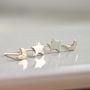 Tiny Solid 9ct Gold Star And Moon Stud Earrings, thumbnail 4 of 8