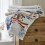 Coastal Fishing Village Textured Printed Soft Throw, thumbnail 3 of 5
