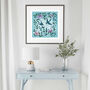 Birds, Flowers And Stars Bright Chinoiserie Print, thumbnail 1 of 5