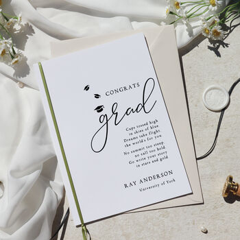 Congrats Grad Personalised Graduation Card For Him Her Happy Graduation Day, 2 of 7