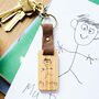 Personalised Father's Day Child's Drawing Keyring, thumbnail 1 of 4