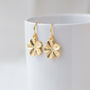 Gold Plated Flower Dangle Earrings, thumbnail 6 of 10