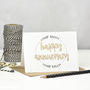 Happy Anniversary Wooden Words Cards, thumbnail 1 of 3