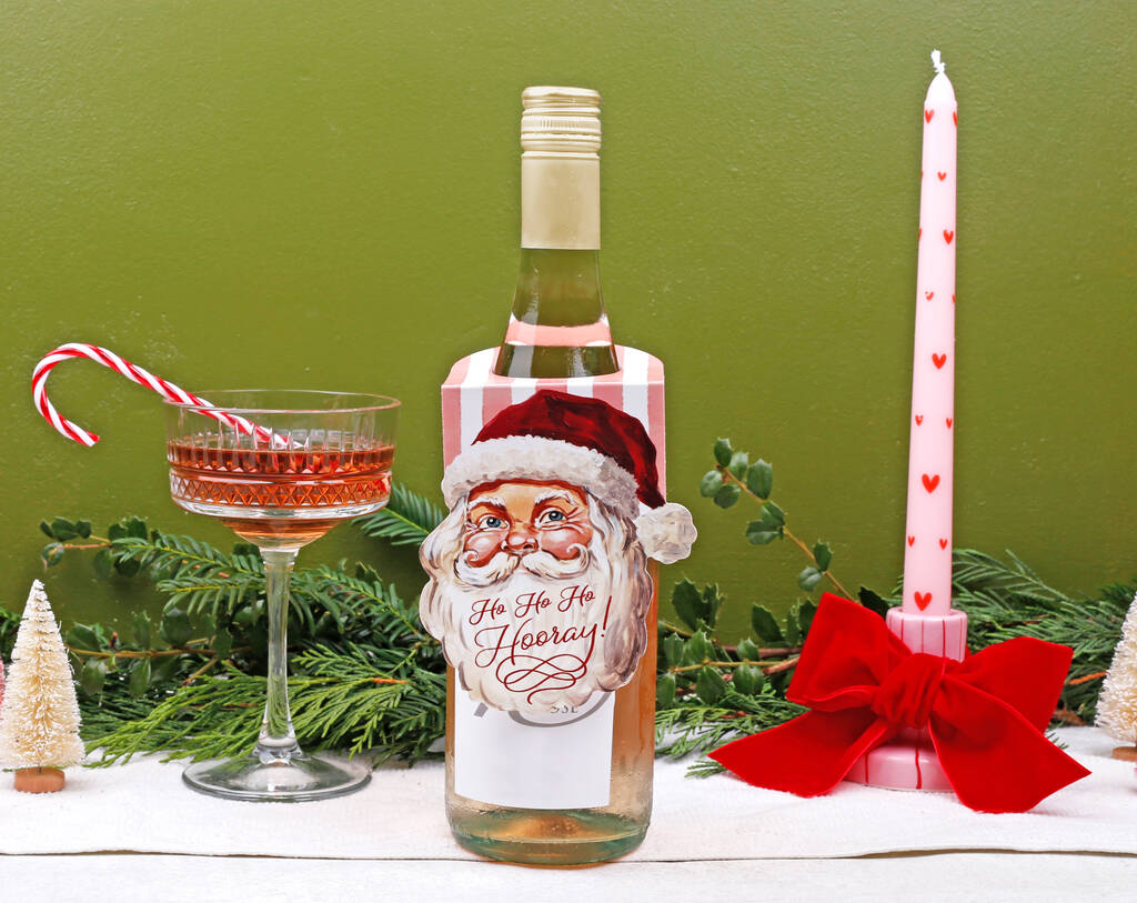 Santa Christmas Bottle Gift Tags For Wine And Spirit Presents, 1 of 4