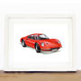 Personalised Ferrari Dino car Print, thumbnail 2 of 5