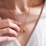 Personalised 9ct Gold Mini Russian Ring Necklace, thumbnail 8 of 9