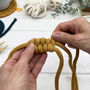 Macrame Kit, Rope Jewellery, Yellow, Navy And White, thumbnail 10 of 10