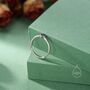 Sterling Silver Very Tiny Sapphire Blue Cz Heart Ring, thumbnail 5 of 12