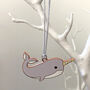 Narwhal Christmas Decoration, thumbnail 4 of 5