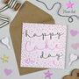 Starlight Happy Cake Day Neon Card, thumbnail 1 of 2