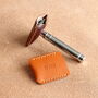 Personalised, Handstitched Leather Razor Cover, thumbnail 1 of 7
