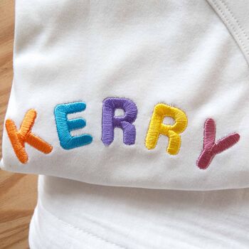 Personalised Organic Cotton Romper New Baby Gift, 3 of 9