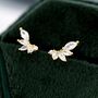 Cz Cluster Marquise Stud Earrings In Sterling Silver, thumbnail 5 of 12