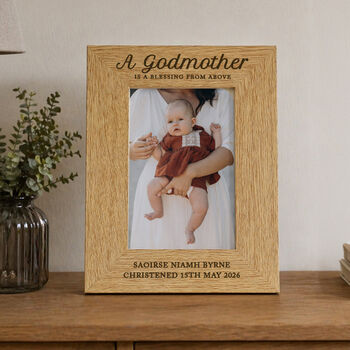 Personalised Godmother Wooden Photo Frame, 3 of 4