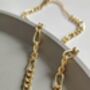 Thick 18 K Gold Link Chain Necklace Set, thumbnail 2 of 12