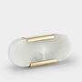 Oval Brass Centred Marble Cupboard Door Knob, thumbnail 7 of 7