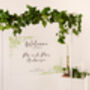 Foliage Wedding Welcome Sign In Frosted, thumbnail 7 of 8