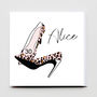Birthday Girl Leopard Shoe Personalised Card, thumbnail 3 of 3
