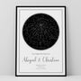 Personalised Star Map Print Classic Circle Design, thumbnail 2 of 12