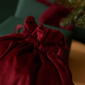 Personalised Medium Script Velvet Gift Bag, 4 of 4
