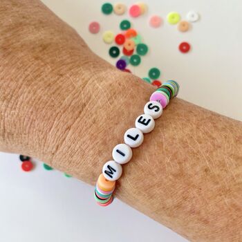 Personalised Heishi Disc Bead Bracelet Or Necklace, 2 of 9