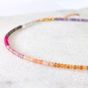 11:11 Rainbow Gemstone Intention Necklace, 6 of 10