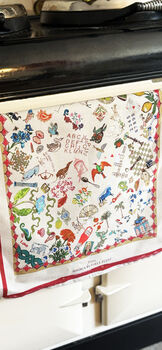 Large Linen Tea Towel 'Collage', 7 of 7