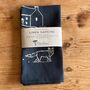 Winter Fox Linen Napkins Set Of Two, thumbnail 3 of 7