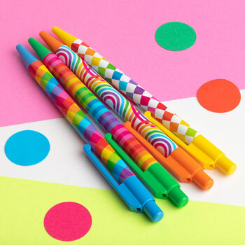 Set Of Four Colourful Rainbow Pens, 2 of 7