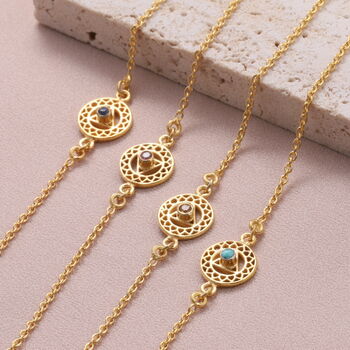Sterling Silver Birthstone Necklace Or Bracelet, 10 of 12