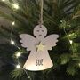 Personalised Wooden Angel Tree Decoration, thumbnail 2 of 2