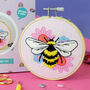 'Midsummer Bee' Mini Embroidery Kit, thumbnail 4 of 4
