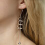 Silver Colour Spiral Chain Drop Earrings, thumbnail 2 of 3