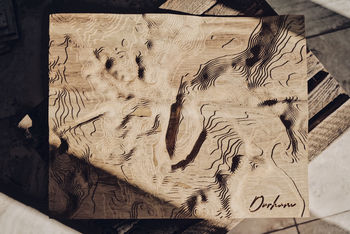 Your Location Hardwood Carved Map, 2 of 5