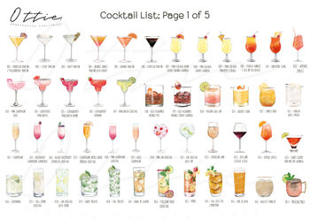 Cocktail Wedding Table Plan Cards, 10 of 11