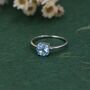 Genuine 6mm Sky Blue Topaz Ring In Sterling Silver, thumbnail 3 of 8