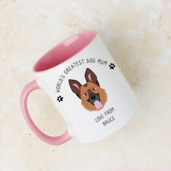 Personalised 'Worlds Best Dog Mum' Dog Breed Mug, 2 of 12