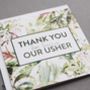 'Thank You For Being Our Usher' Card, thumbnail 2 of 4