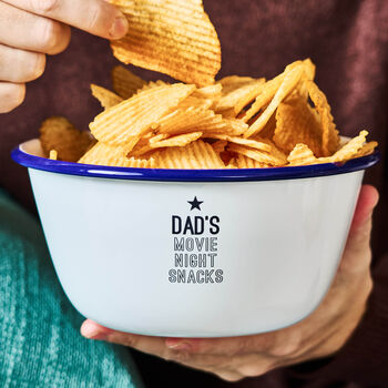 Personalised Enamel Popcorn Bowl, 2 of 10