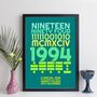 Personalised 30th Birthday 1994 Print With Message Gift, thumbnail 9 of 10