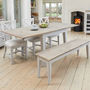 Ridley Grey Dining Bench Large, thumbnail 3 of 4